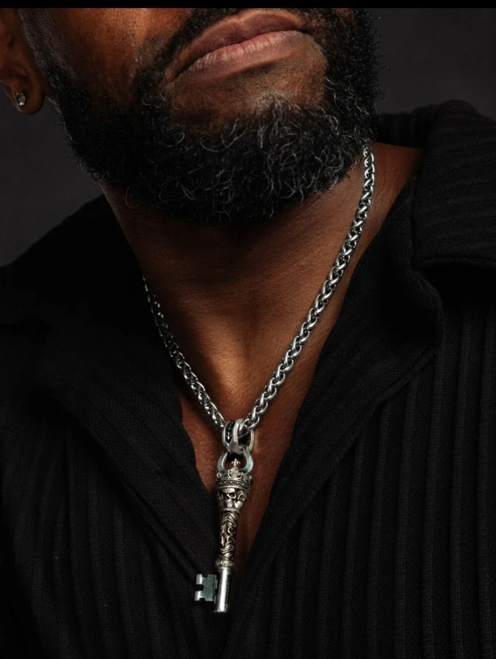 Night Rider 925 Silver King Chain and Pendant